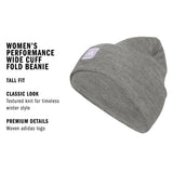 adidas Women's Performance Wide Cuff Fold Beanie-3