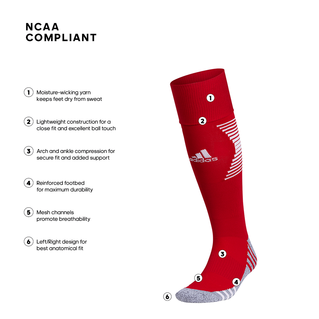 adidas Team Speed 3 Soccer OTC Sock-2