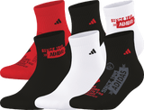 adidas Youth Cushioned Graphic 6-Pack Quarter Sock-1