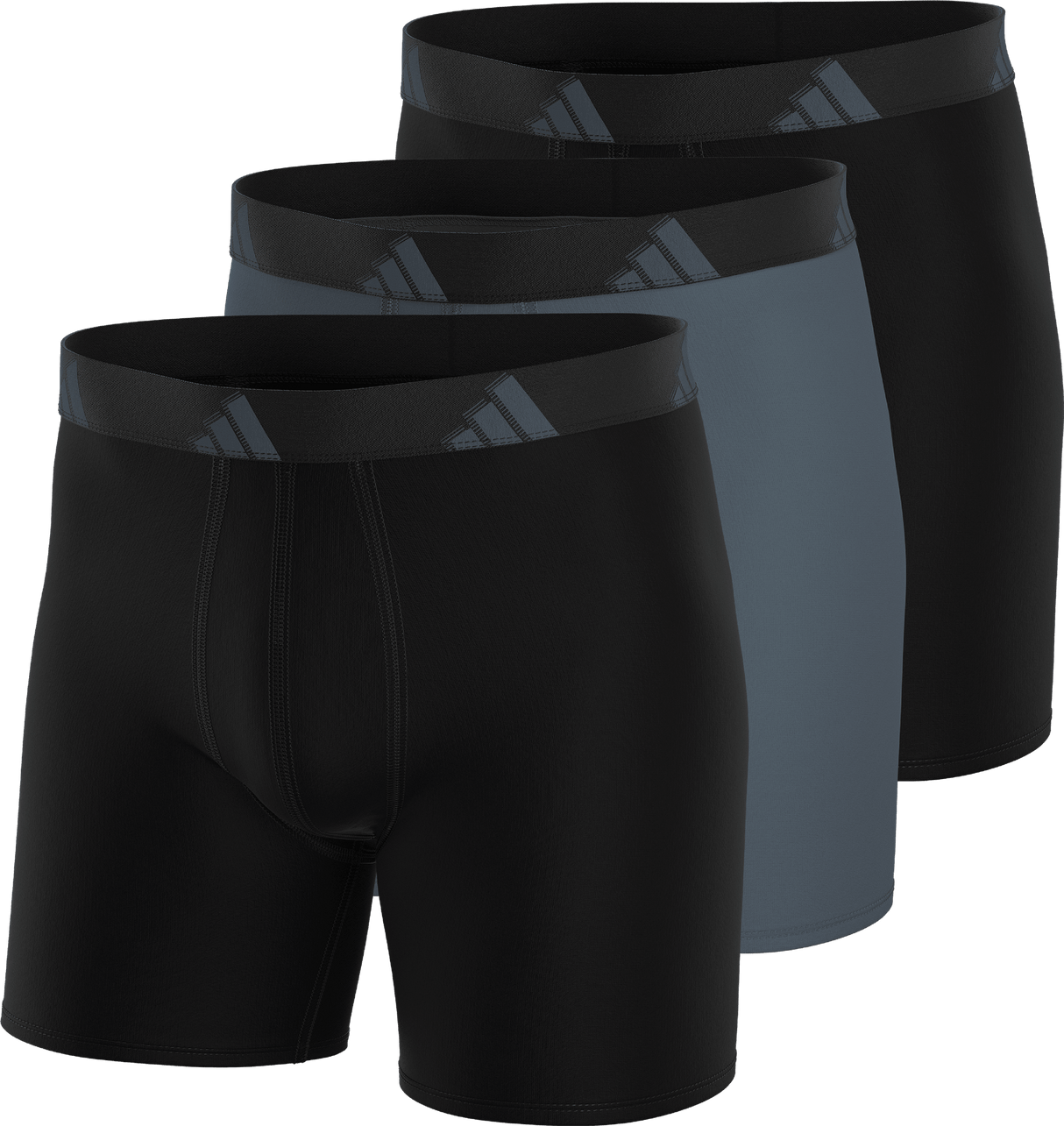 adidas Men's All Day Microfiber 3-Pack Boxer Brief-1