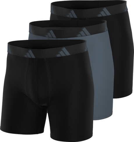 adidas Men's All Day Microfiber 3-Pack Boxer Brief-1