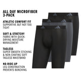adidas Men's All Day Microfiber 3-Pack Boxer Brief-2