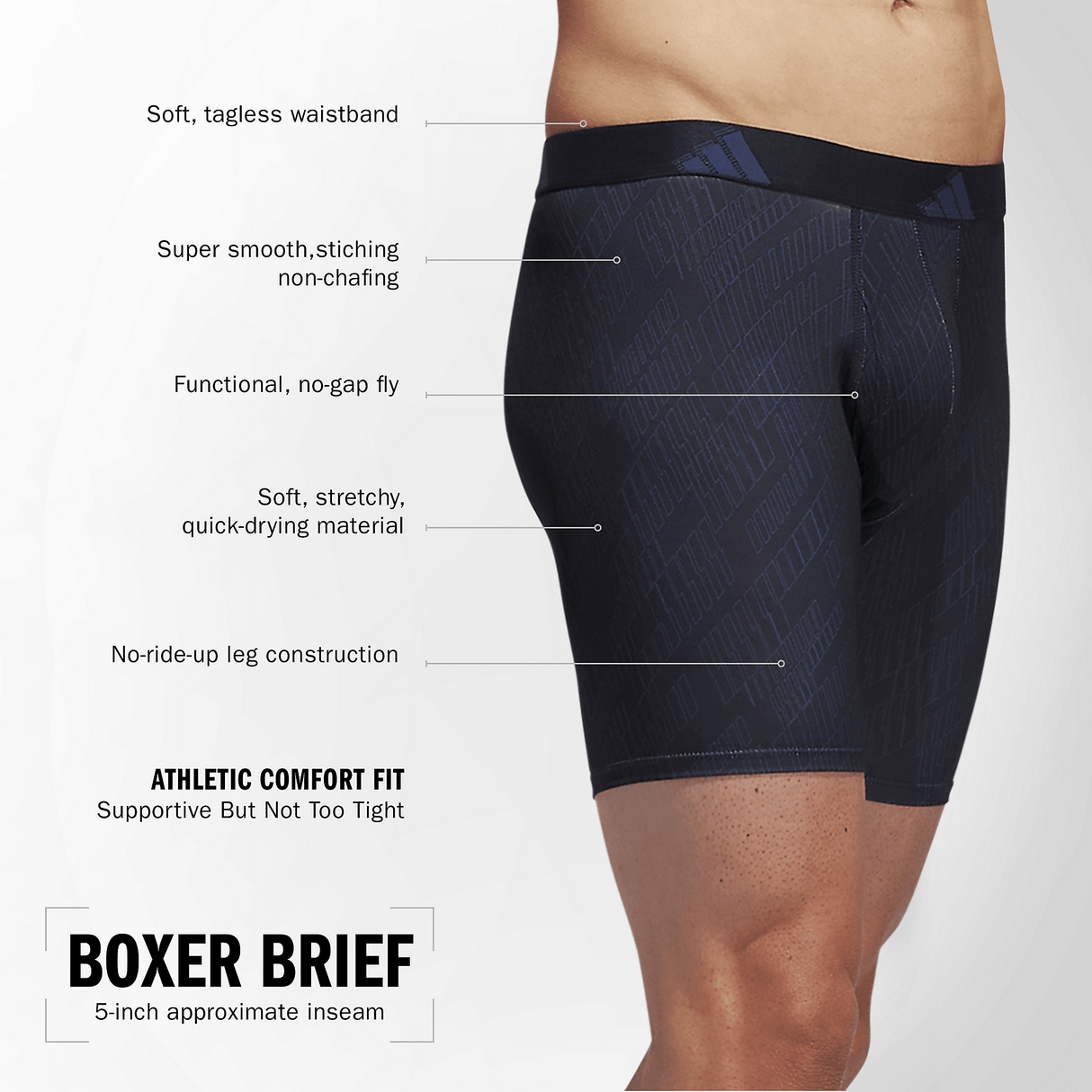 adidas Men's Microfiber 3-Pack Boxer Brief-2