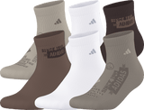 adidas Youth Cushioned Graphic 6-Pack Quarter Sock-1