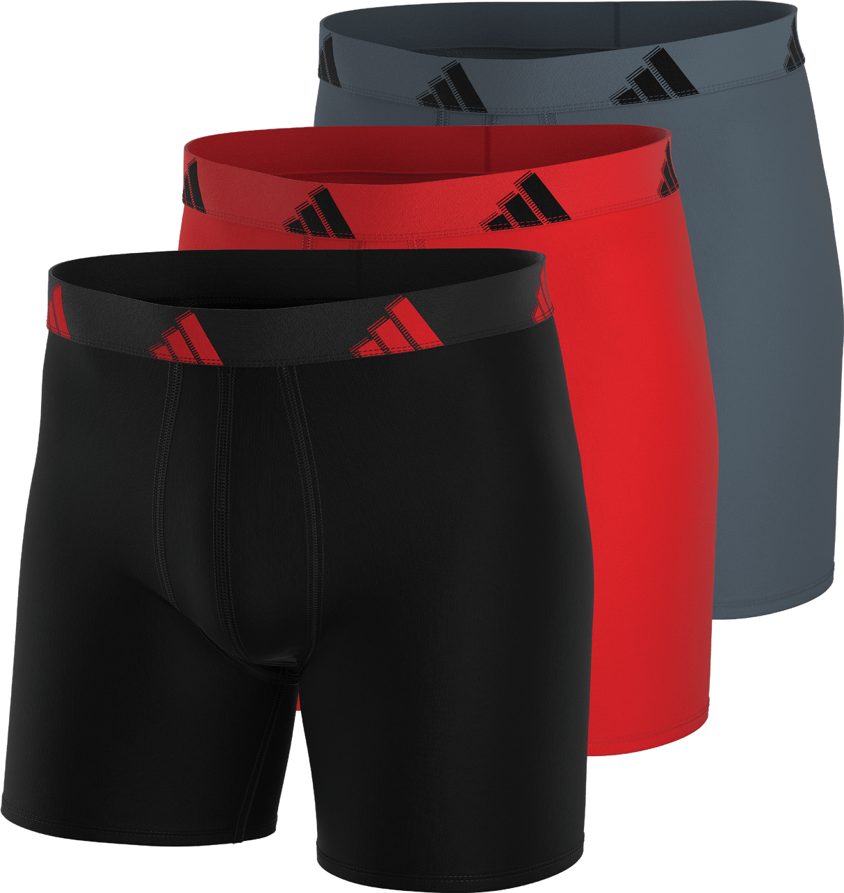 adidas Men's All Day Microfiber 3-Pack Boxer Brief-1