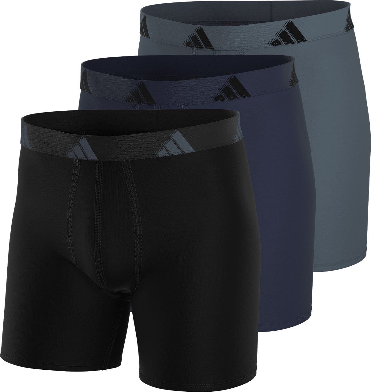adidas Men's All Day Microfiber 3-Pack Boxer Brief-1
