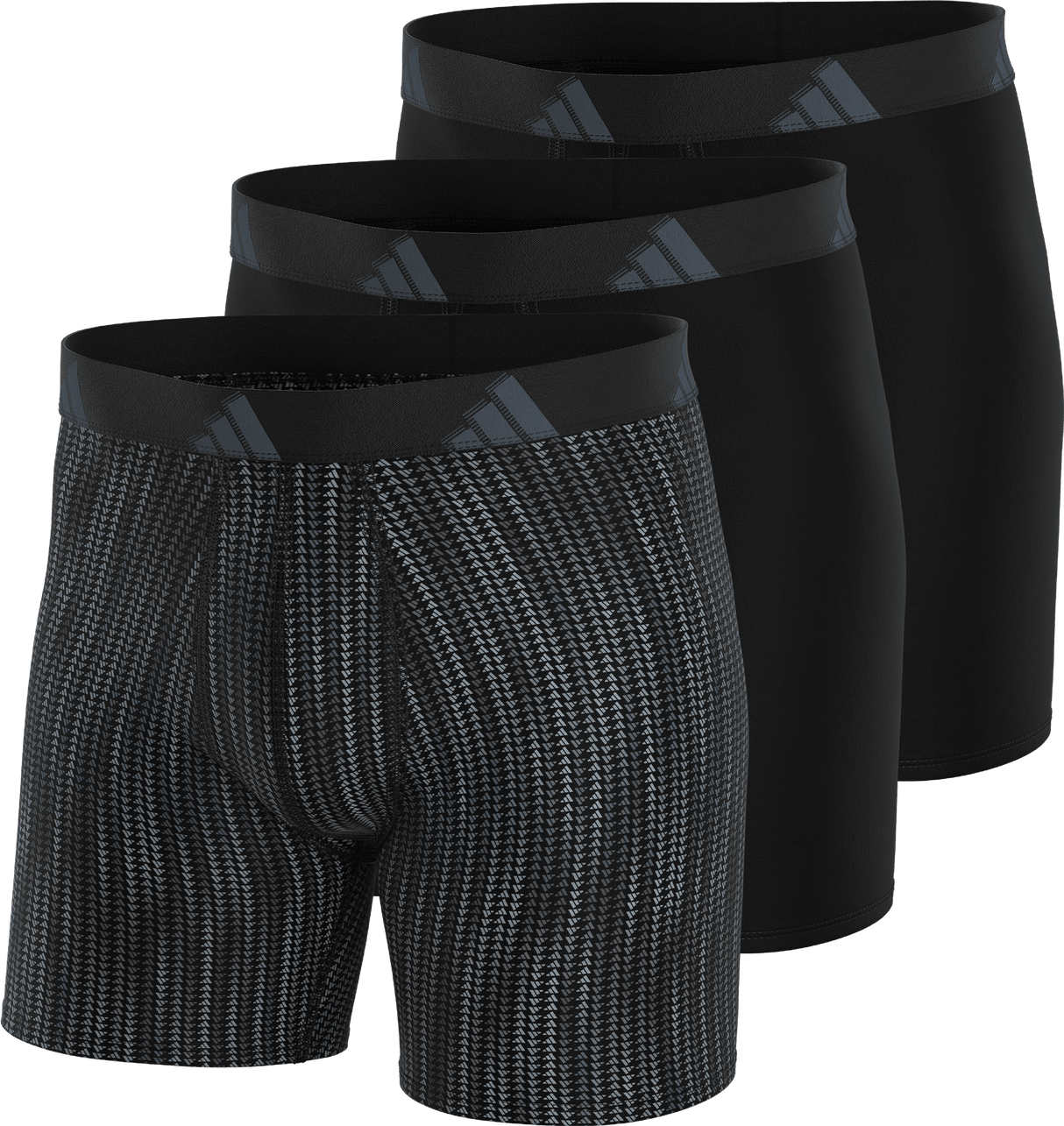 adidas Men's All Day Microfiber 3-Pack Boxer Brief-1