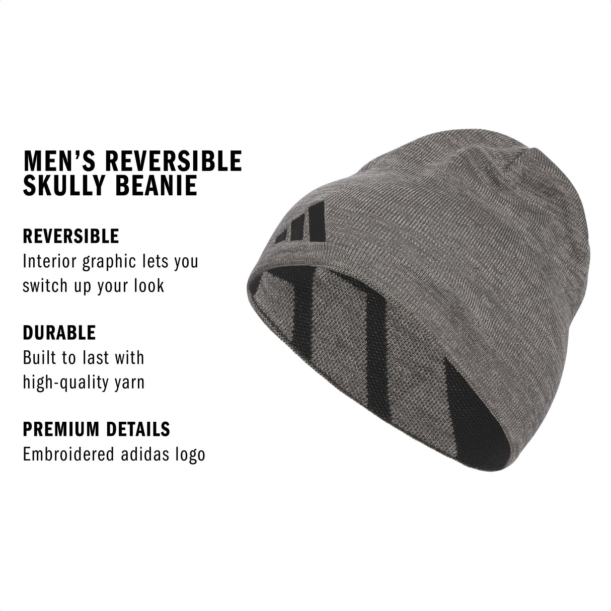 adidas Men's Reversible Skully Beanie-4