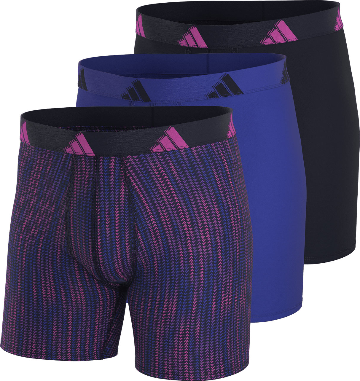 adidas Men's All Day Microfiber 3-Pack Boxer Brief-1
