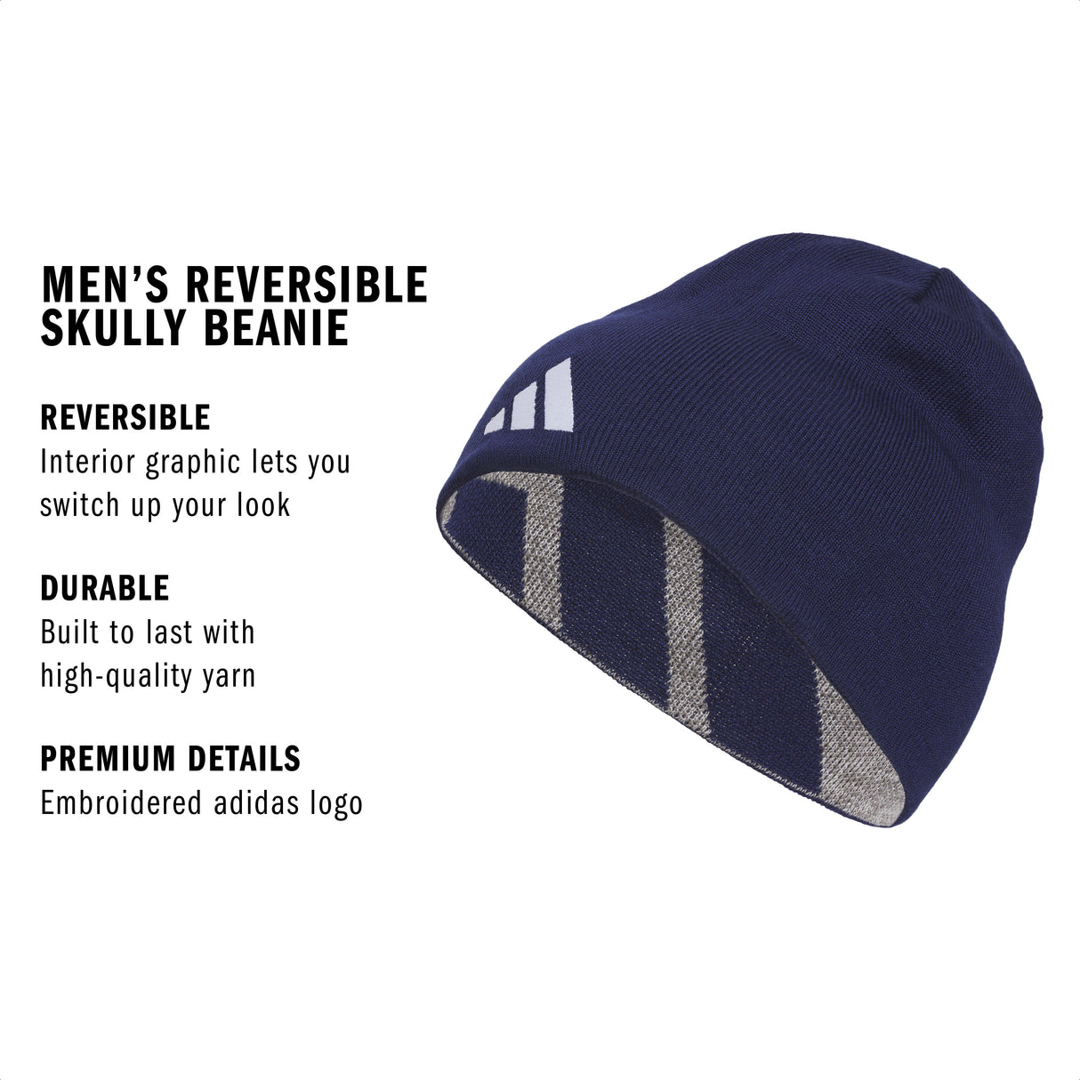 adidas Men's Reversible Skully Beanie-4