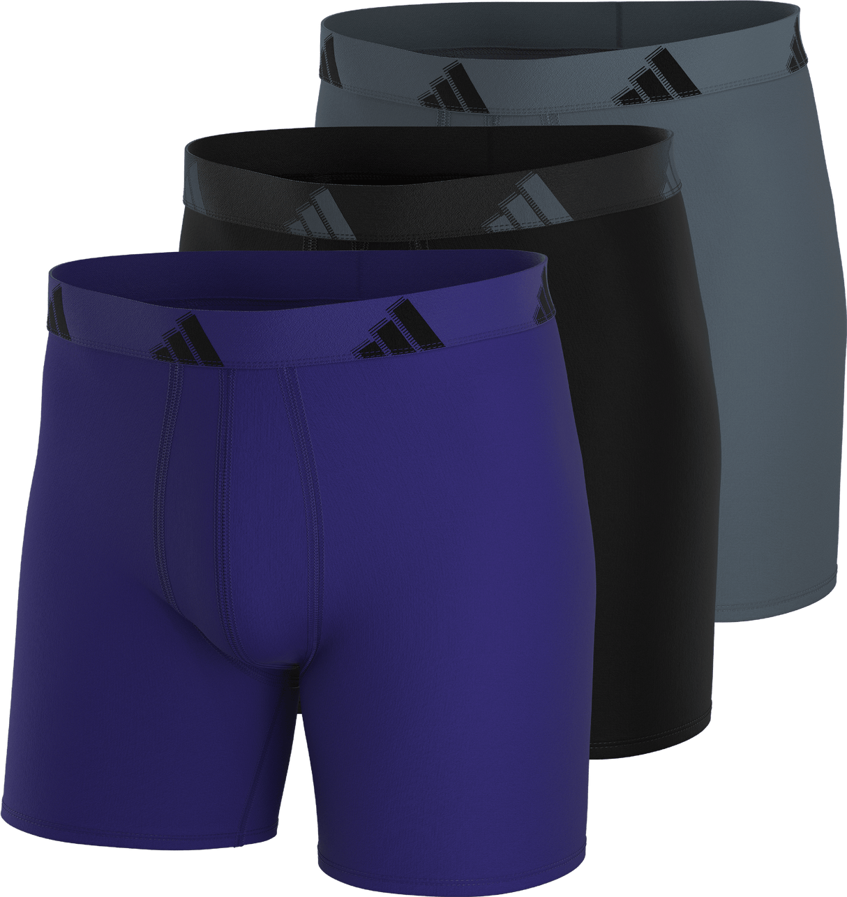 adidas Men's All Day Microfiber 3-Pack Boxer Brief-1