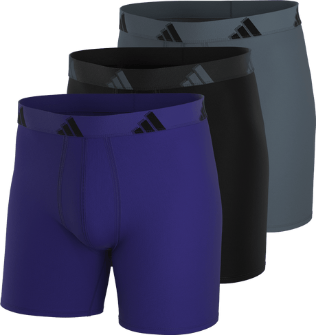 adidas Men's All Day Microfiber 3-Pack Boxer Brief-1
