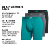 adidas Men's All Day Microfiber 3-Pack Boxer Brief-2