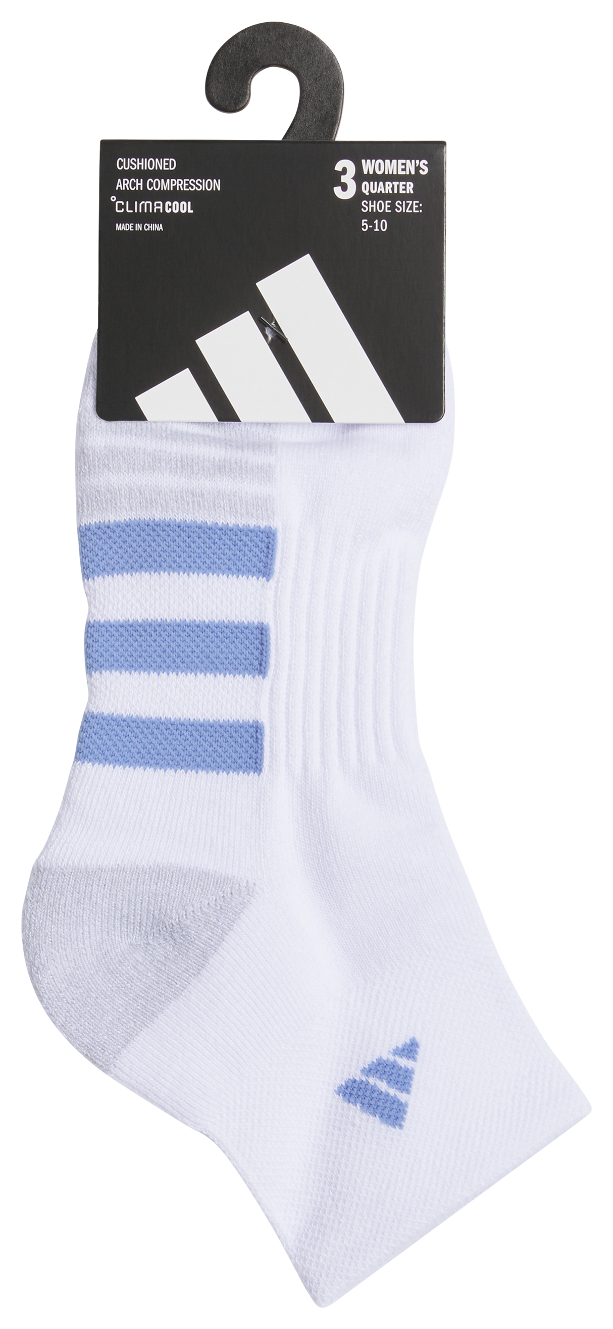 adidas Women's Cushioned 3.0 3-Pack Quarter Sock-8