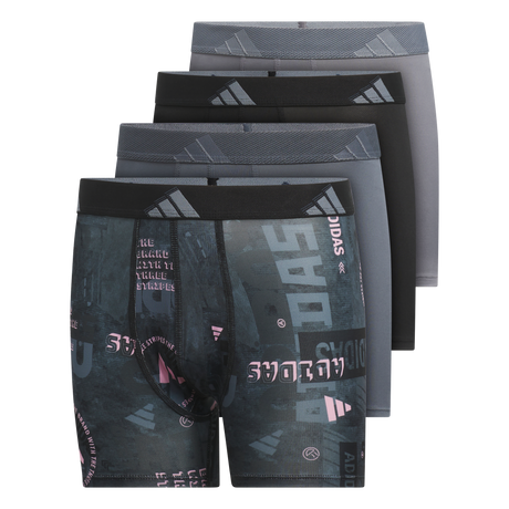 adidas Youth Microfiber Graphic 4-Pack Boxer Brief-1