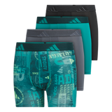 adidas Youth Microfiber Graphic 4-Pack Boxer Brief-1