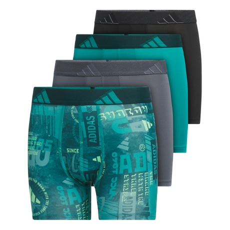 adidas Youth Microfiber Graphic 4-Pack Boxer Brief-1