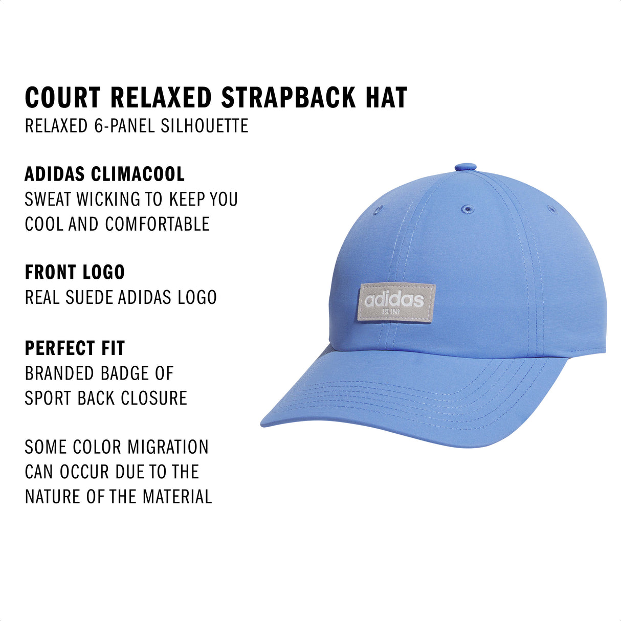 adidas Women's Court Relaxed Strapback Hat-3