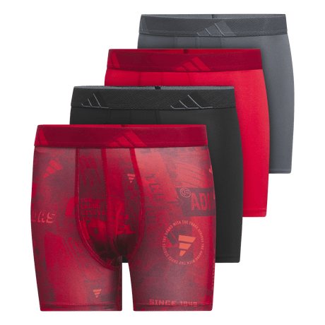 adidas Youth Microfiber Graphic 4-Pack Boxer Brief-1