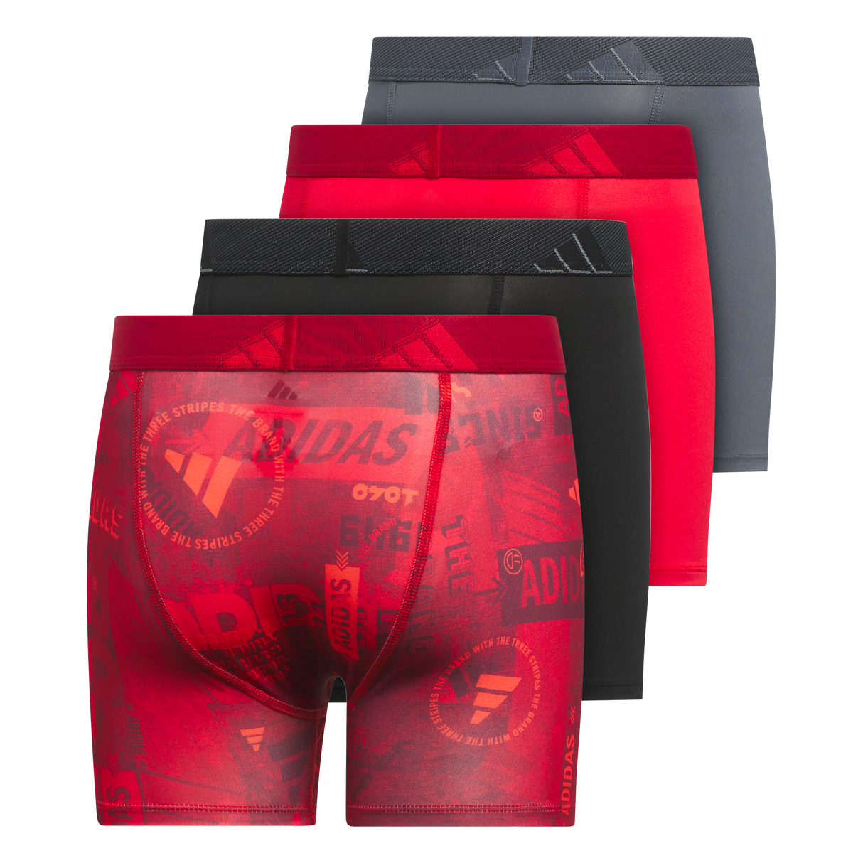 adidas Youth Microfiber Graphic 4-Pack Boxer Brief-3