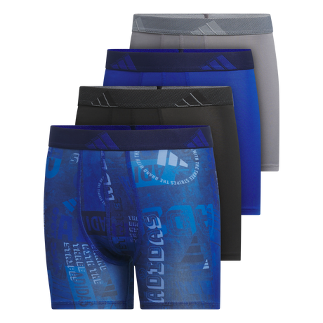 adidas Youth Microfiber Graphic 4-Pack Boxer Brief-1