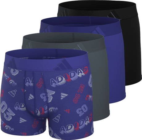 adidas Youth Microfiber Graphic 4-Pack Boxer Brief-1