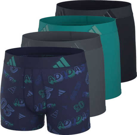 adidas Youth Microfiber Graphic 4-Pack Boxer Brief-1