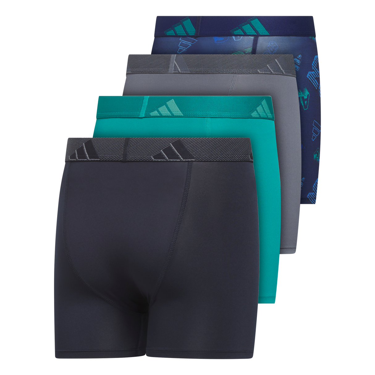 adidas Youth Microfiber Graphic 4-Pack Boxer Brief-2
