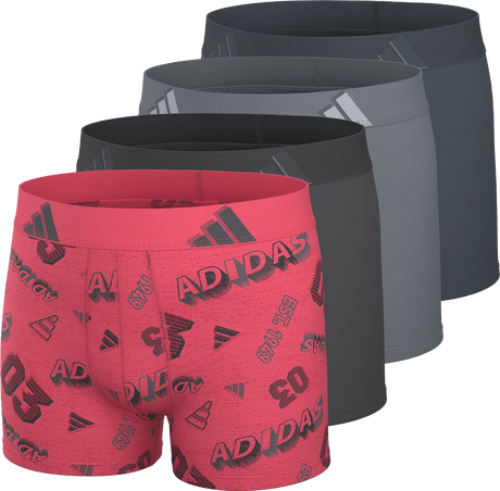adidas Youth Microfiber Graphic 4-Pack Boxer Brief-1