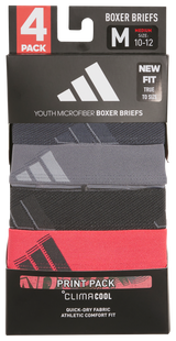 adidas Youth Microfiber Graphic 4-Pack Boxer Brief-3