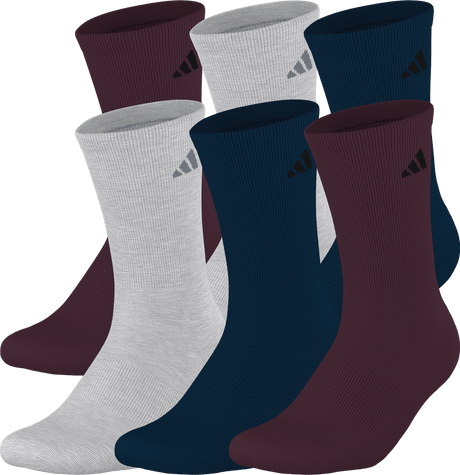 adidas Men's Athletic Cushioned 6-Pack Crew Sock-1