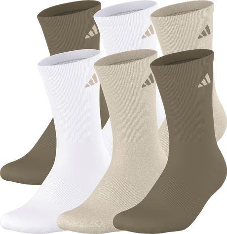 adidas Men's Athletic Cushioned 6-Pack Crew Sock-1