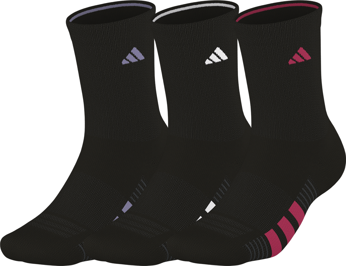 adidas Women's Cushioned 4.0 3-Pack Crew Sock-1