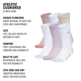 adidas Girl's Athletic Cushioned 6-Pack Crew Sock-2