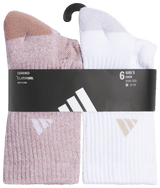adidas Girl's Athletic Cushioned 6-Pack Crew Sock-6