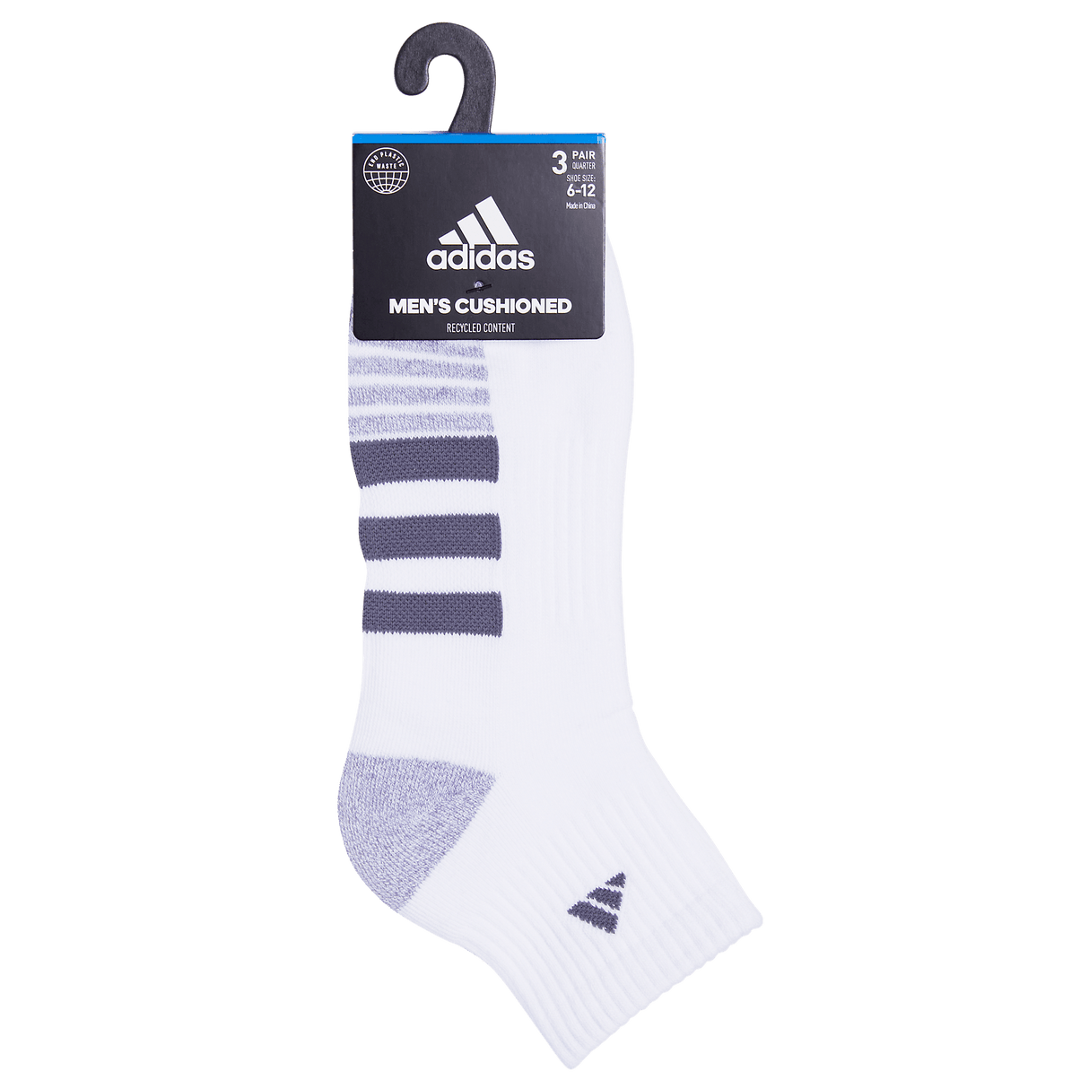 adidas Men's Cushioned 3.0 3-Pack Quarter Sock-7