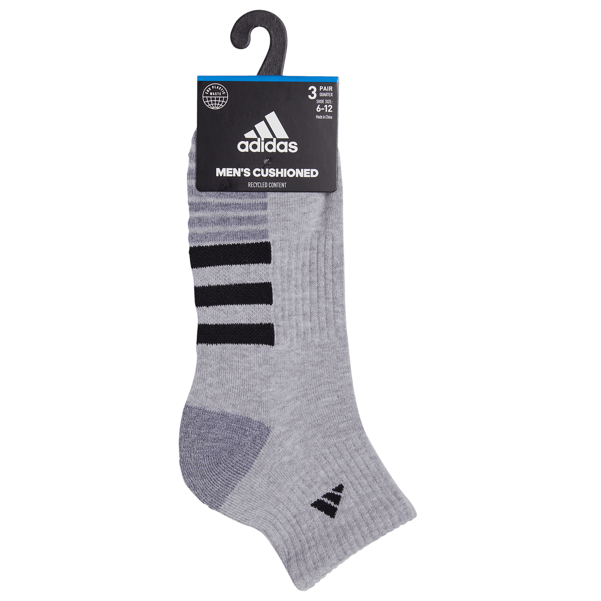 adidas Men's Cushioned 3.0 3-Pack Quarter Sock-7