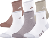 adidas Girl's Athletic Cushioned 6-Pack Quarter Sock-1