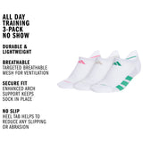 adidas Women's All Day Training 3-Pack No Show Sock-2