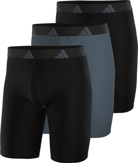 adidas Men's All Day Microfiber 3-Pack Long Boxer Brief-1