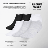 adidas Men's Superlite Classic 6-Pack No Show Sock-2