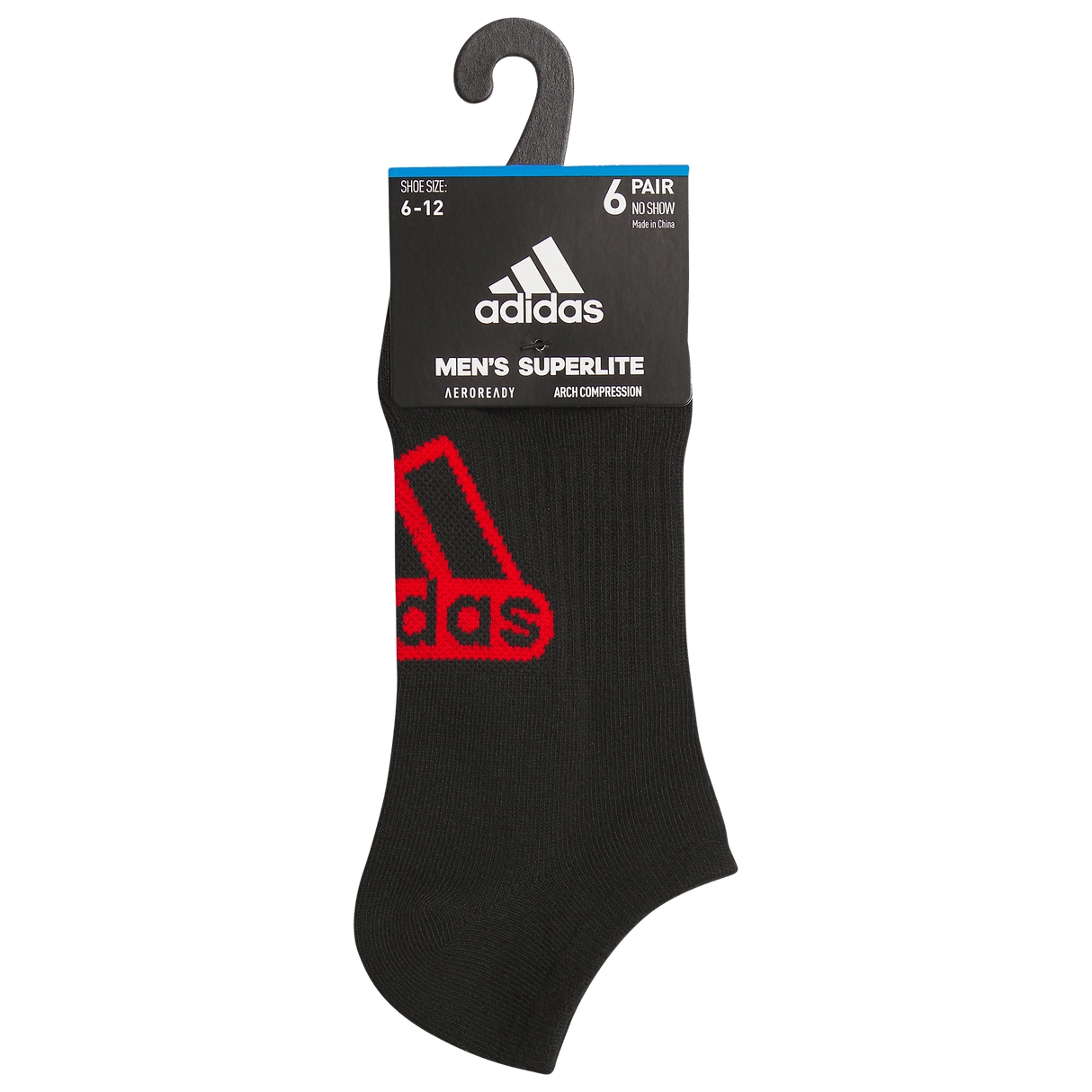 adidas Men's Superlite Classic 6-Pack No Show Sock-8