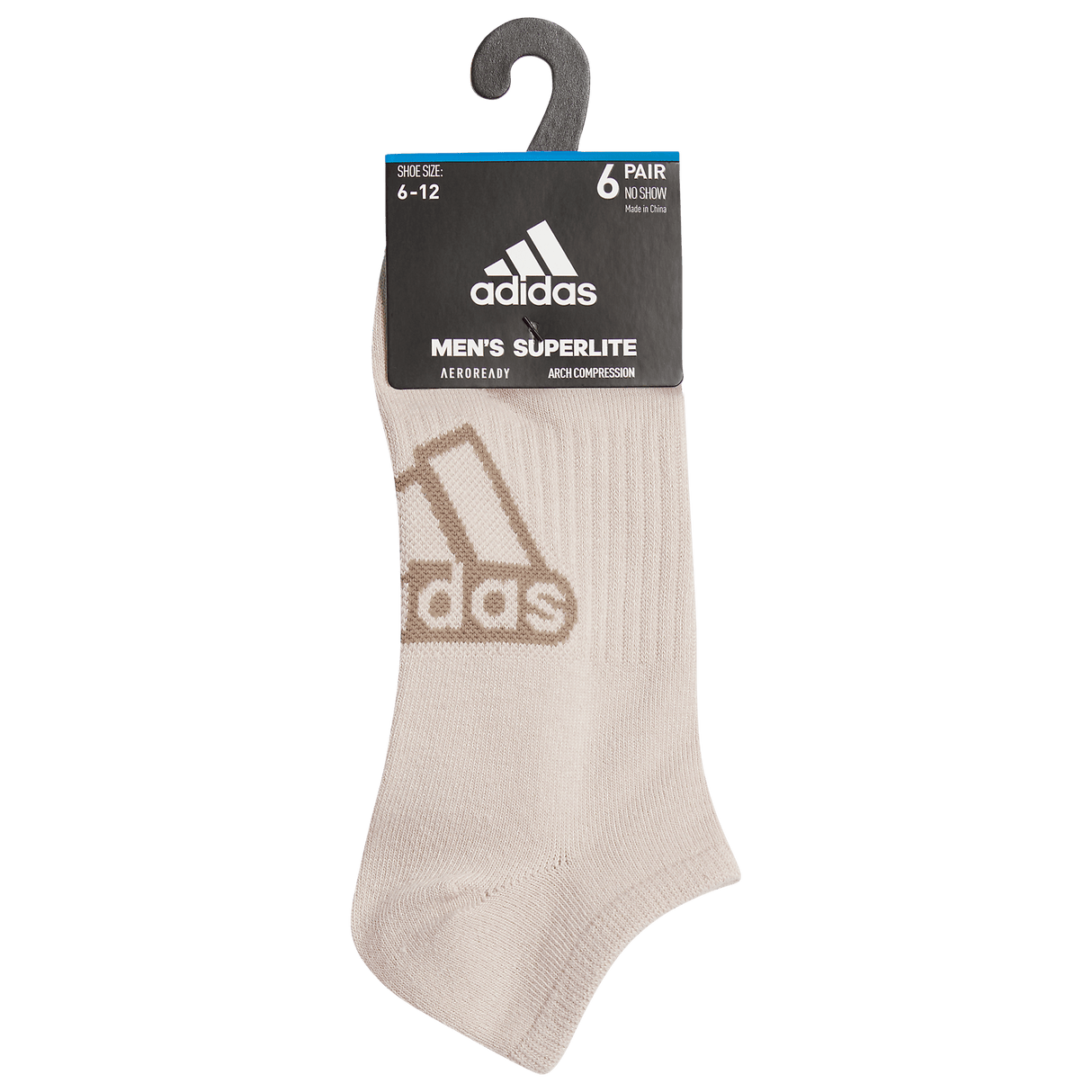 adidas Men's Superlite Classic 6-Pack No Show Sock-8