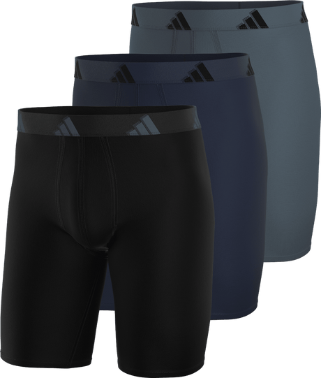 adidas Men's All Day Microfiber 3-Pack Long Boxer Brief-1