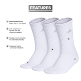 adidas Women's Cushioned 3.0 3-Pack Crew Sock-2