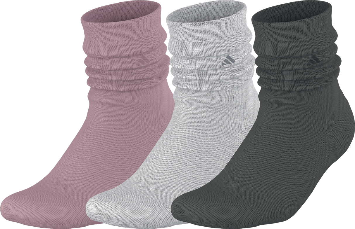adidas Women's Athletic Scrunch 3-Pack Crew Sock-1