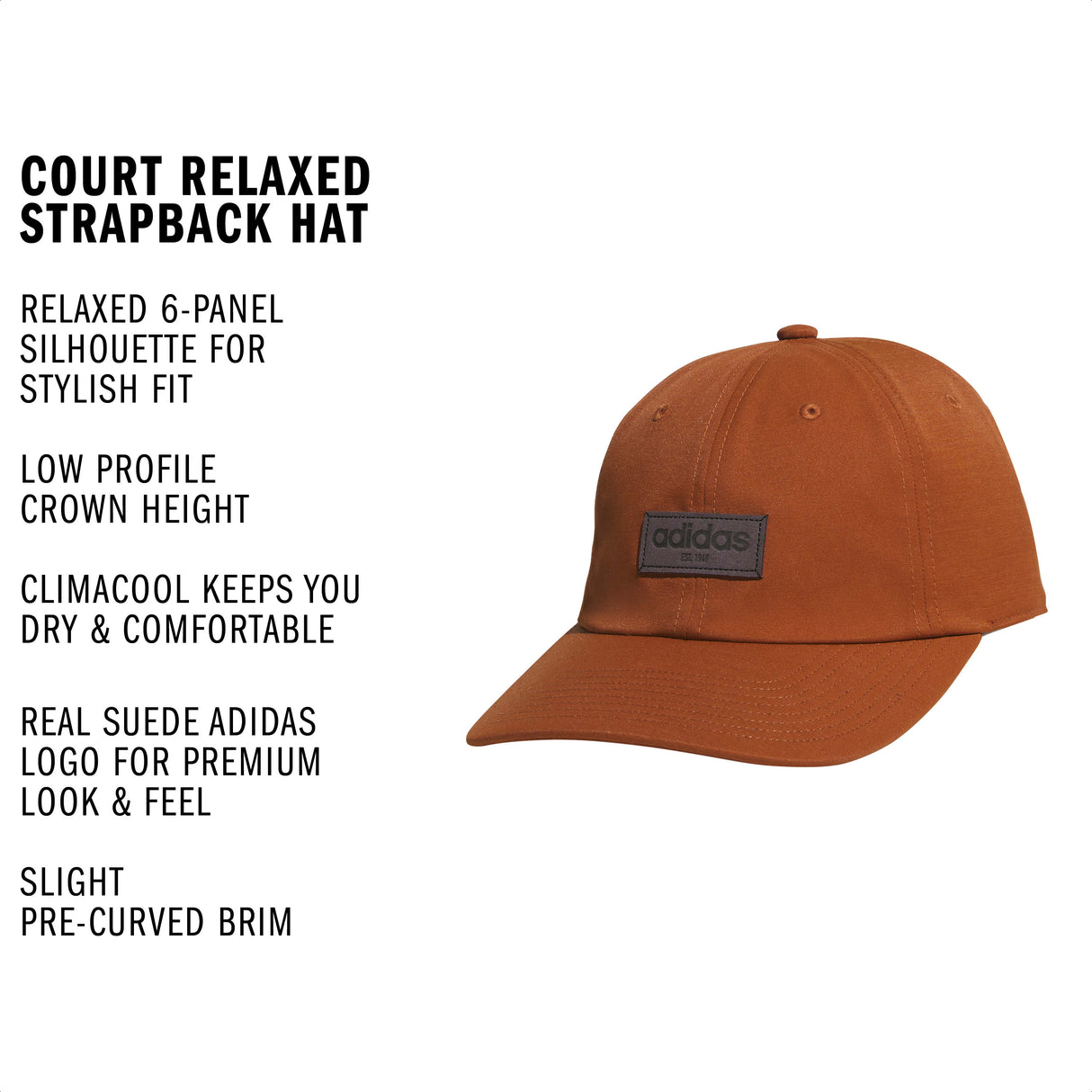 adidas Men's Court Relaxed Strapback Hat-3