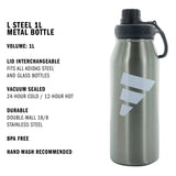 adidas L Steel 1L Metal Bottle-2