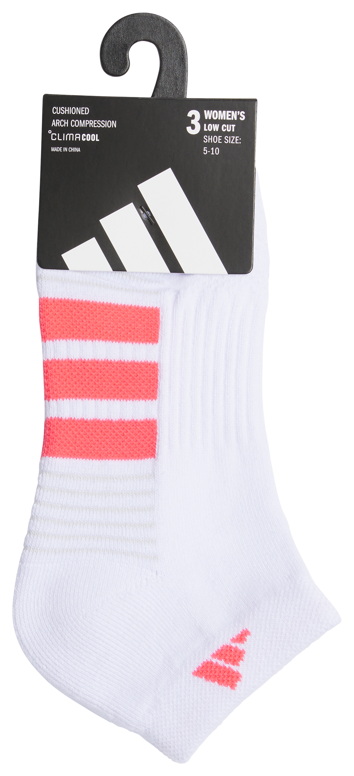 adidas Women's Cushioned 4.0 3-Pack Low Cut Sock-5