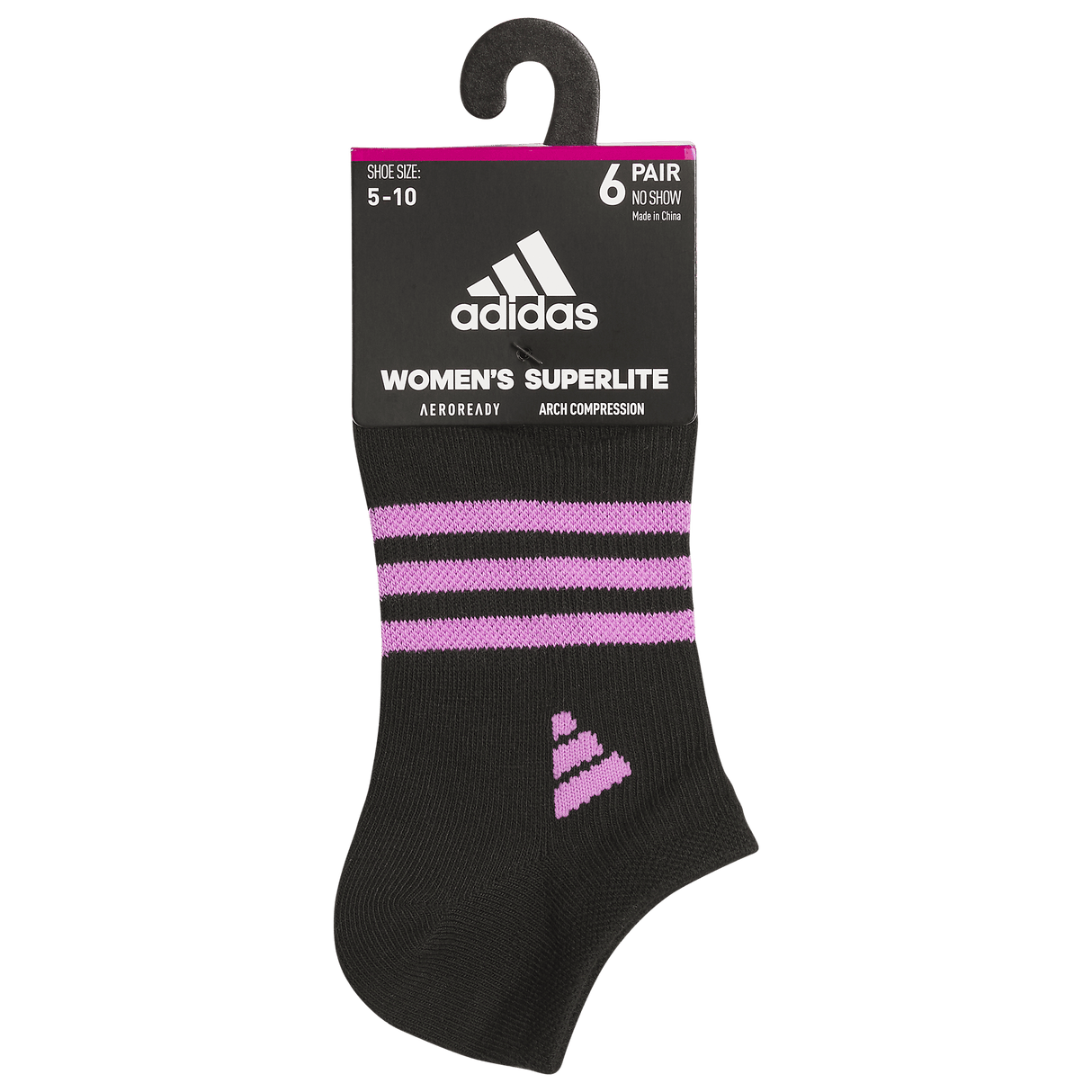 adidas Women's Superlite 3.0 6-Pack No Show Sock-8